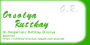 orsolya ruttkay business card